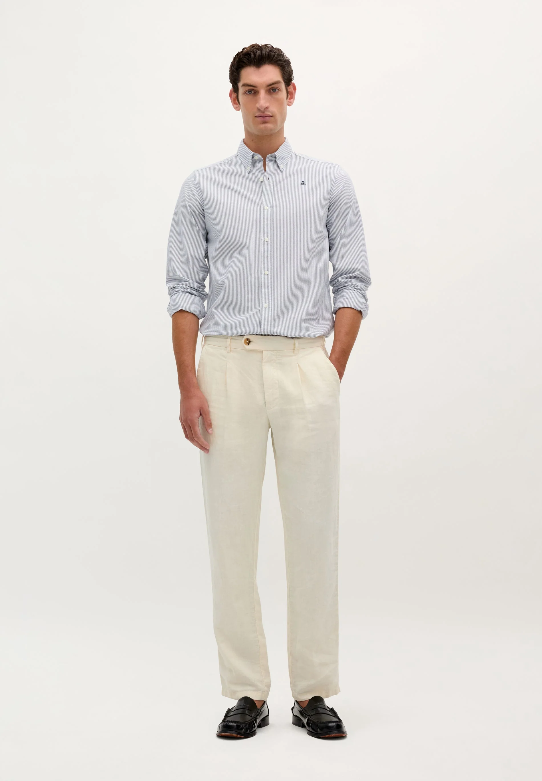CAMISA OXFORD COM SKULL EM CONTRASTE - Image 6