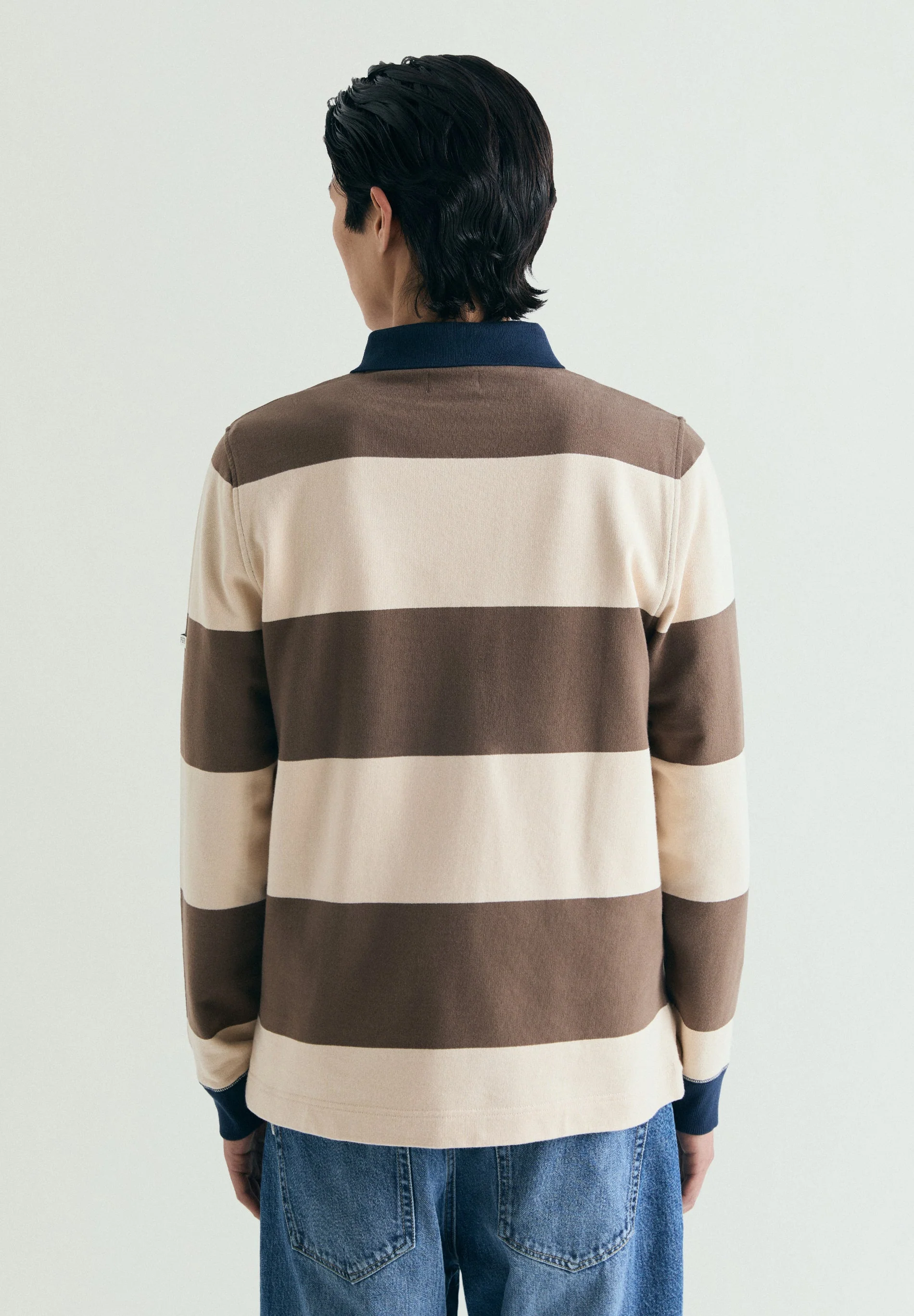 SWEATSHIRT ĂS RISCAS COM GOLA EM CONTRASTE - Image 5