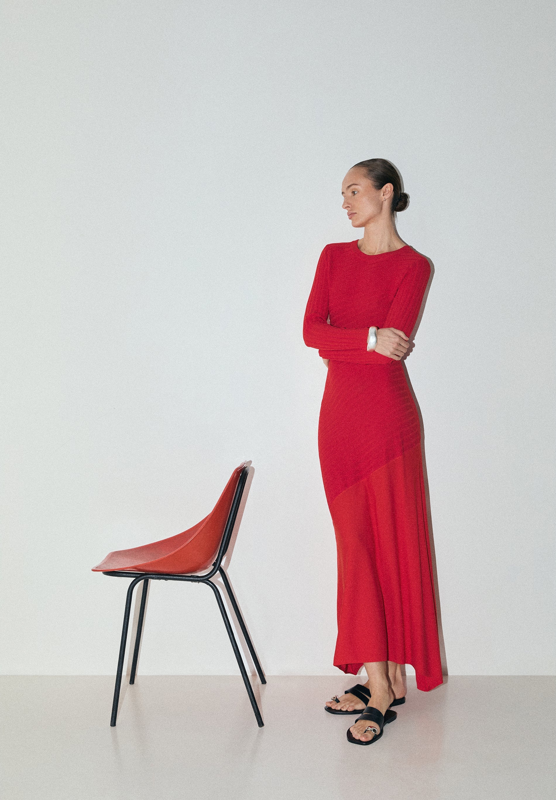 VESTIDO ÀS RISCAS DE MALHA - Image 7