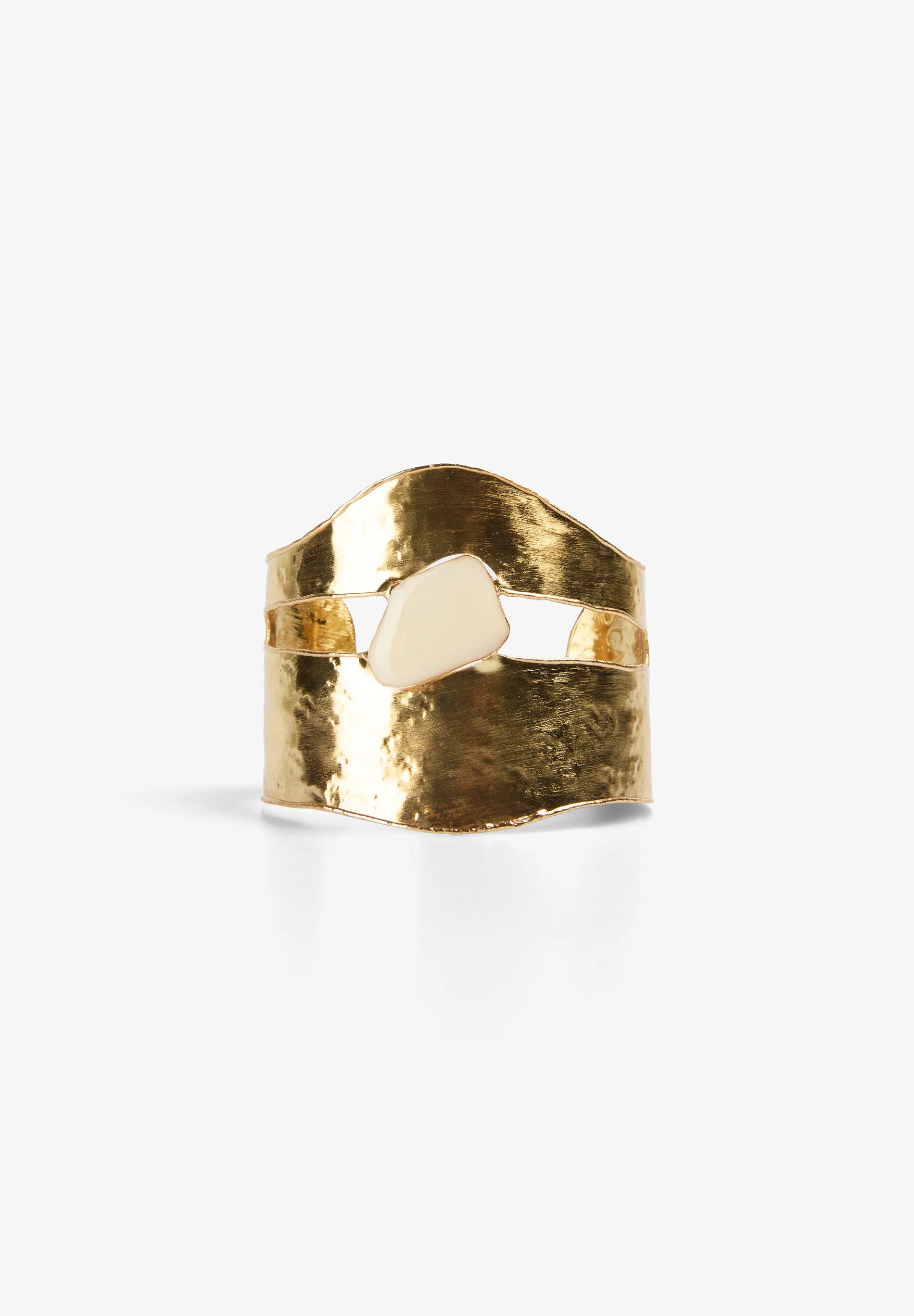 BRACELETE DOURADA COM TEXTURA
