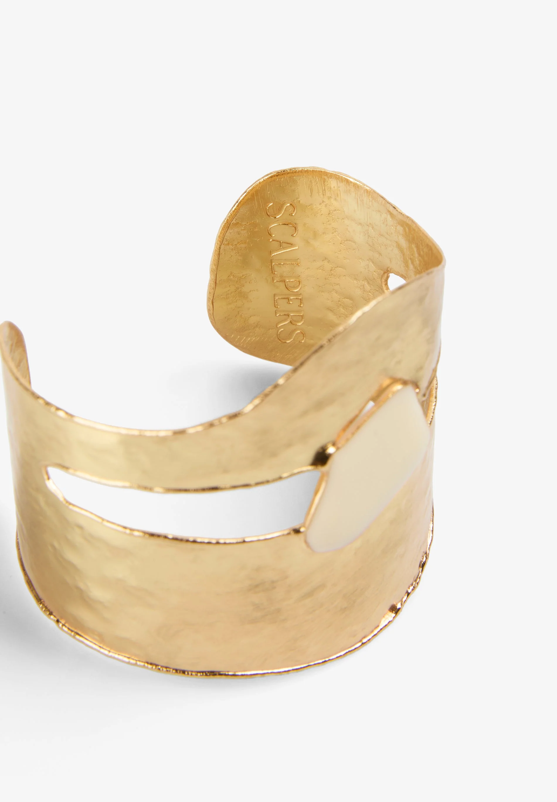 BRACELETE DOURADA COM TEXTURA - Image 3