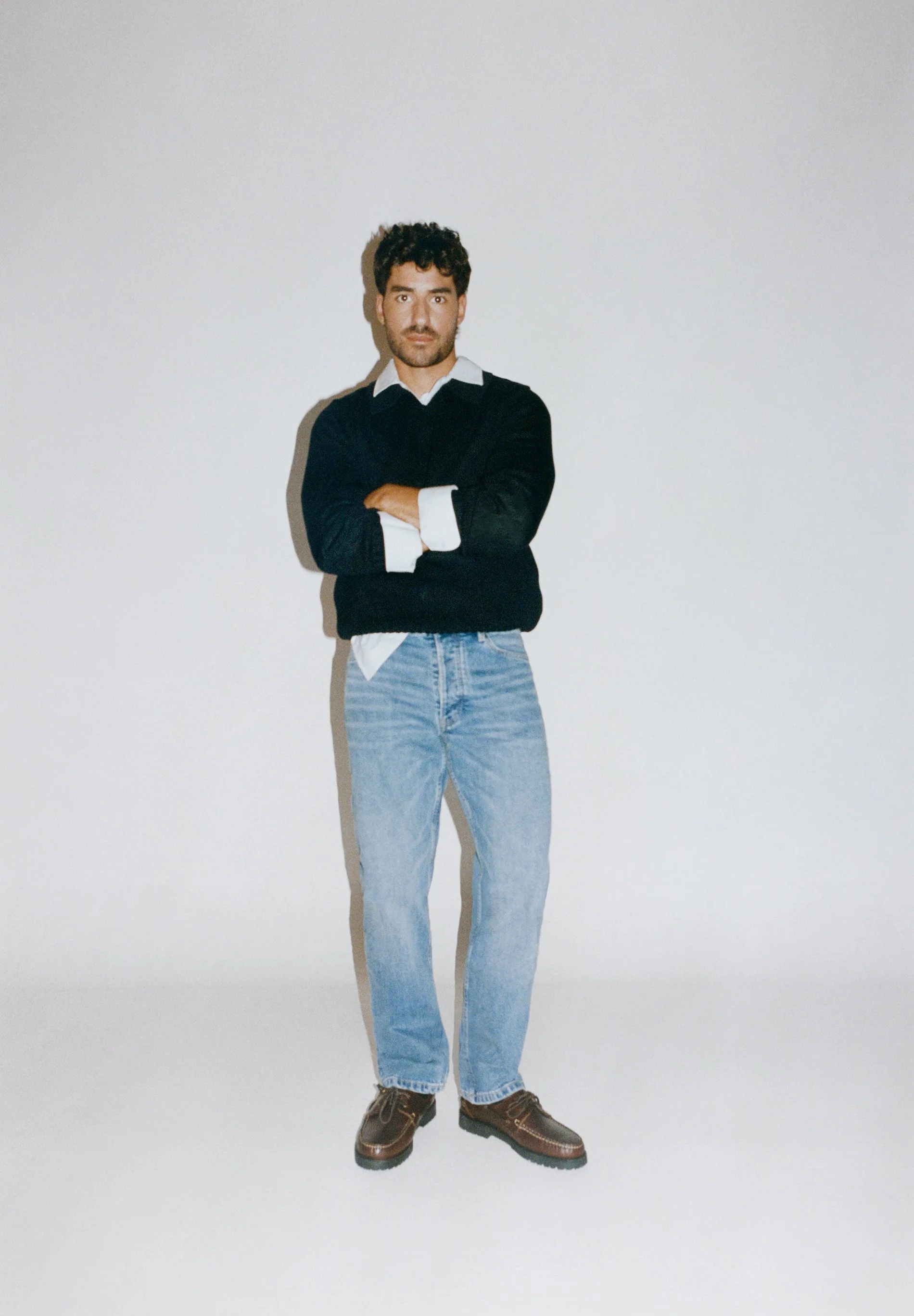 SWEATER CAMISA POLO EM MALHA DE ALGODÃO