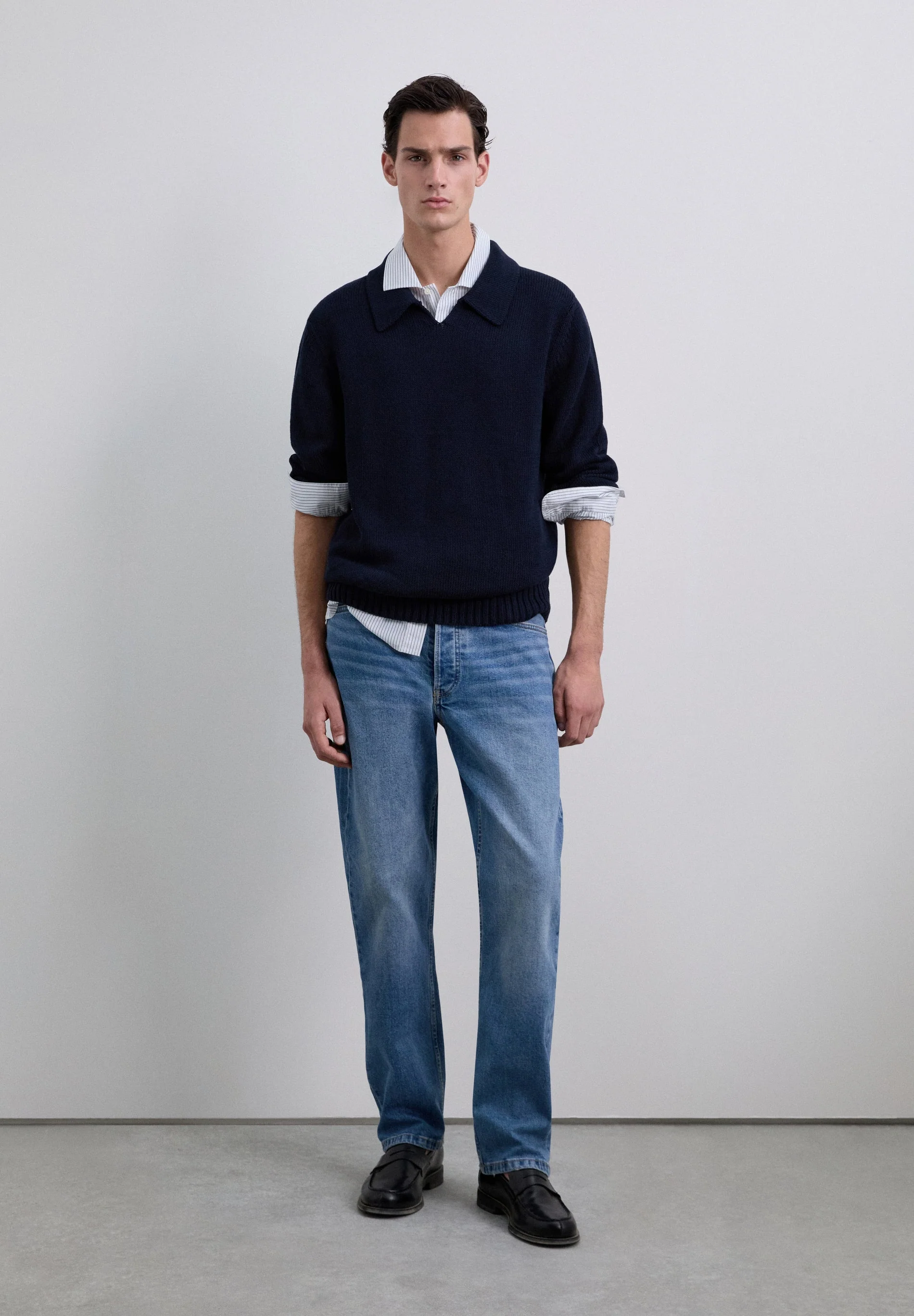 SWEATER CAMISA POLO EM MALHA DE ALGODÃO - Image 2