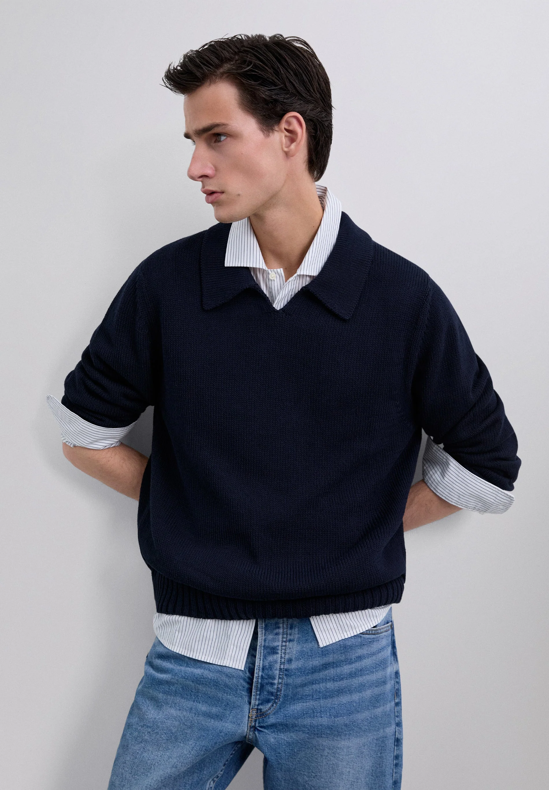 SWEATER CAMISA POLO EM MALHA DE ALGODÃO - Image 4