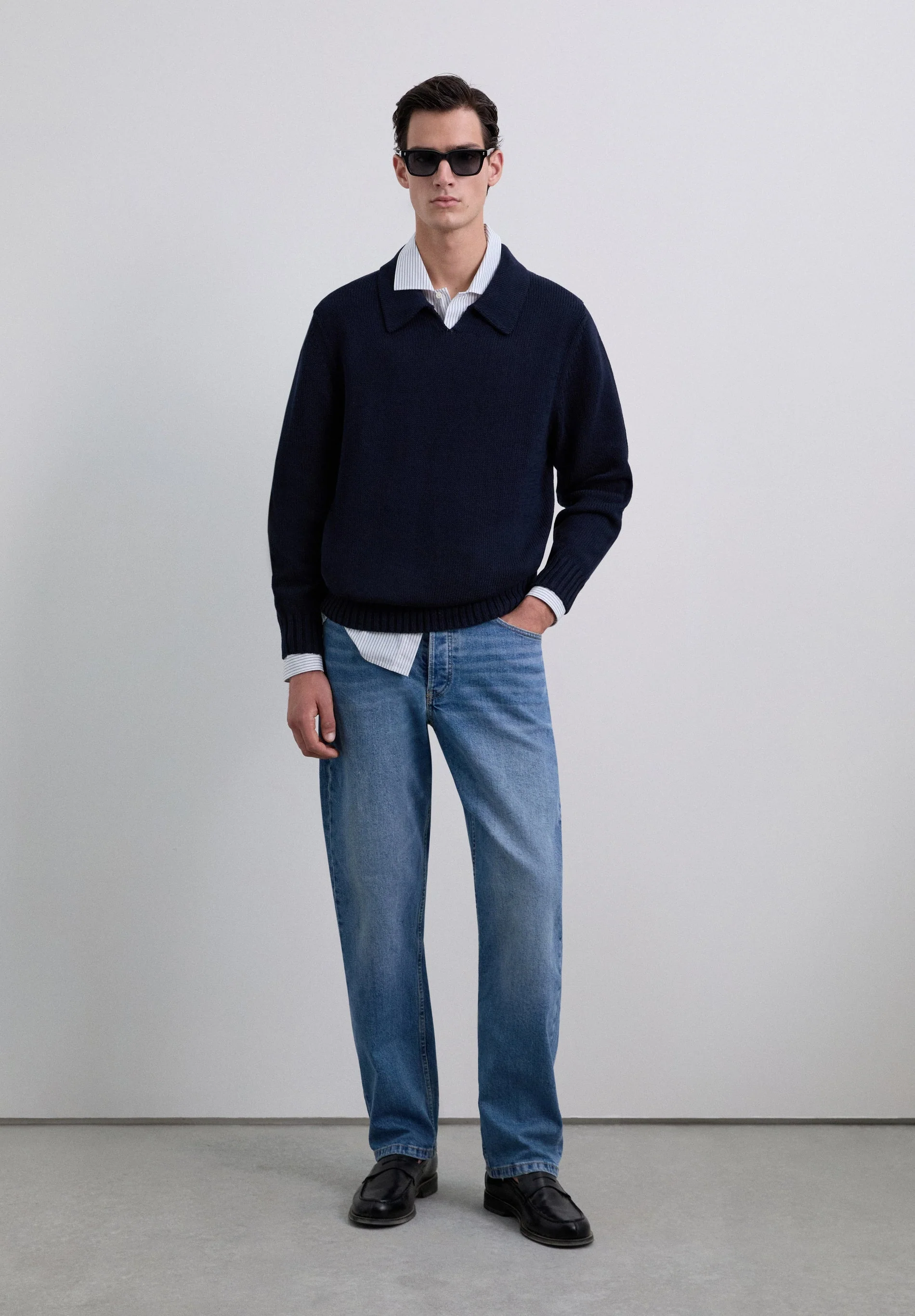 SWEATER CAMISA POLO EM MALHA DE ALGODÃO - Image 6